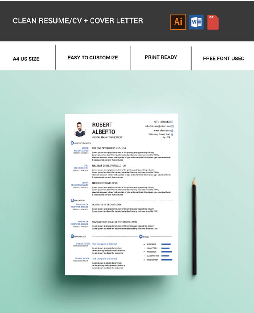 25+ Export to PDF Format Resume Templates (Free + Premium Designs 2025 ...